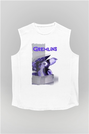 Gremlins Beyaz Unisex Kolsuz Tişört
