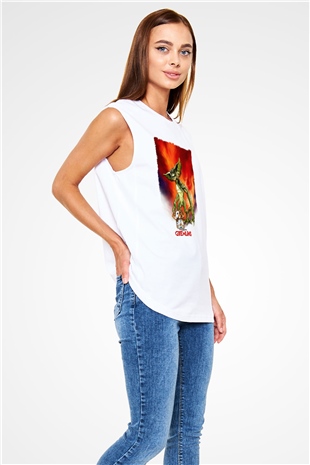 Gremlins Beyaz Unisex Kolsuz Tişört