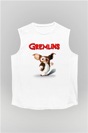Gremlins Beyaz Unisex Kolsuz Tişört