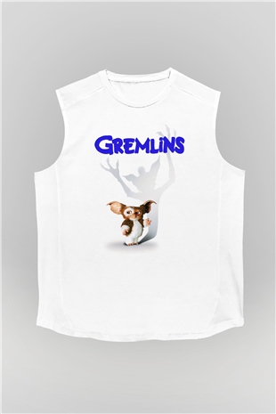 Gremlins Beyaz Unisex Kolsuz Tişört