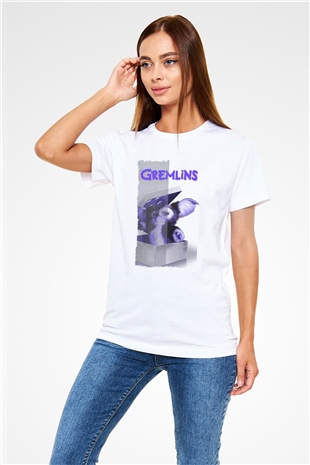 Gremlins Beyaz Unisex Tişört T-Shirt