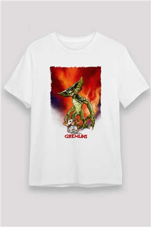 Gremlins Beyaz Unisex Tişört T-Shirt