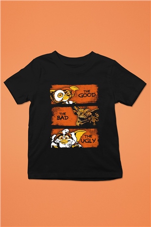 Gremlins Gremlinler Baskılı Siyah Unisex Çocuk Tişört