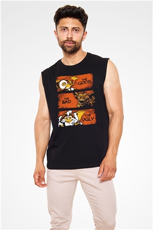 Gremlins Gremlinler Siyah Unisex Kolsuz Tişört