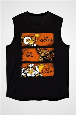 Gremlins Gremlinler Siyah Unisex Kolsuz Tişört