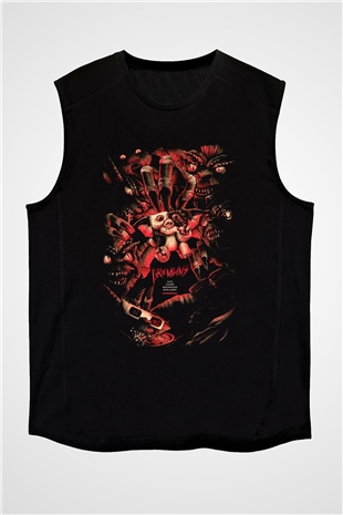 Gremlins Gremlinler Siyah Unisex Kolsuz Tişört