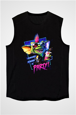 Gremlins Gremlinler Siyah Unisex Kolsuz Tişört