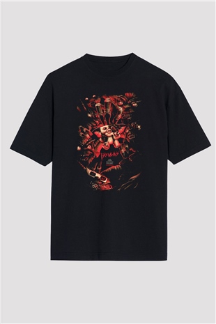 Gremlins Gremlinler Siyah Unisex Oversize Tişört