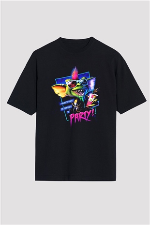 Gremlins Gremlinler Siyah Unisex Oversize Tişört