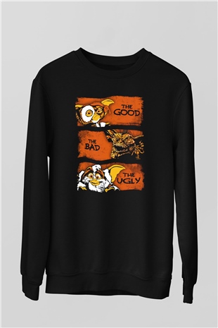 Gremlins Gremlinler Siyah Unisex Sweatshirt