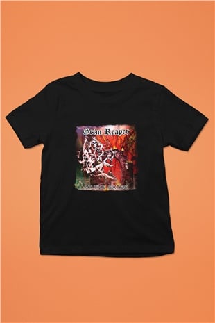 Grim Reaper Baskılı Unisex Siyah Çocuk Tişört