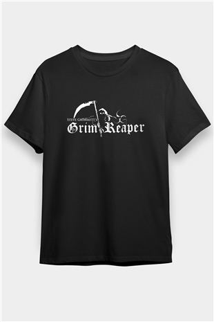 Grim Reaper Siyah Unisex Tişört T-Shirt - TişörtFabrikası