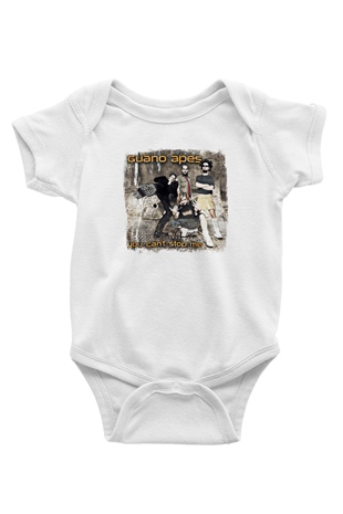 Guano Apes Baskılı Unisex Beyaz Bebek Body - Zıbın