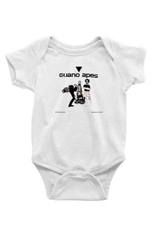 Guano Apes Baskılı Unisex Beyaz Bebek Body - Zıbın