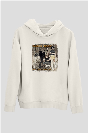 Guano Apes Baskılı Unisex Beyaz Hoodie