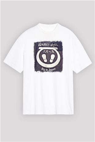 Guano Apes Baskılı Unisex Beyaz Oversize Tişört