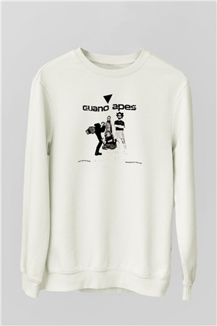 Guano Apes Baskılı Unisex Beyaz Sweatshirt