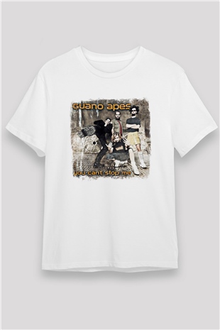 Guano Apes Baskılı Unisex Beyaz Tişört