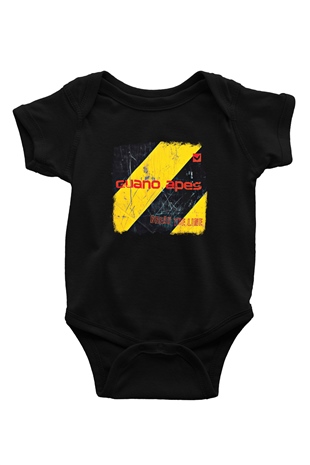 Guano Apes Baskılı Unisex Siyah Bebek Body - Zıbın