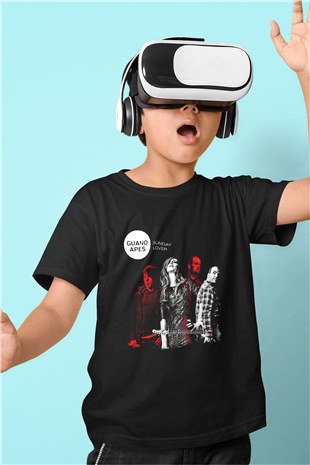 Guano Apes Baskılı Unisex Siyah Çocuk Tişört