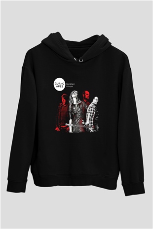 Guano Apes Baskılı Unisex Siyah Hoodie