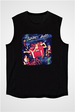 Guano Apes Baskılı Unisex Siyah Kolsuz Tişört