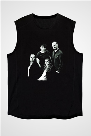 Guano Apes Baskılı Unisex Siyah Kolsuz Tişört