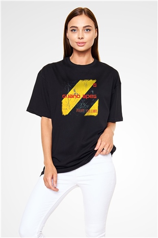 Guano Apes Baskılı Unisex Siyah Oversize Tişört