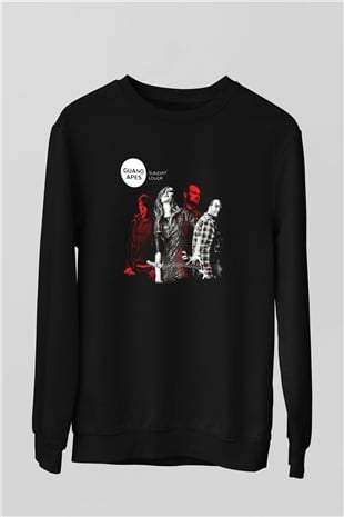 Guano Apes Baskılı Unisex Siyah Sweatshirt
