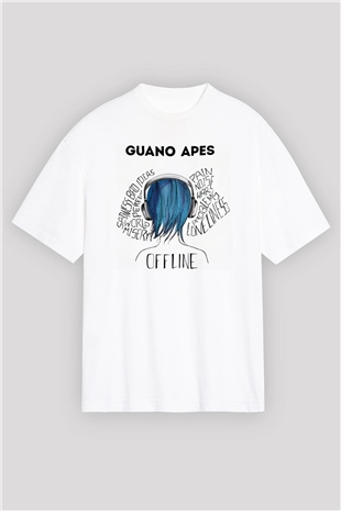 Guano Apes Beyaz Oversize Tişört Oversize T-shirt - TişörtFabrikası