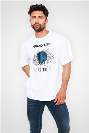Guano Apes Beyaz Oversize Tişört Oversize T-shirt - TişörtFabrikası