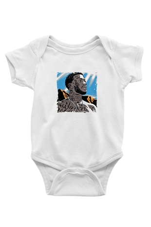 Gucci Mane Baskılı Unisex Beyaz Bebek Body - Zıbın