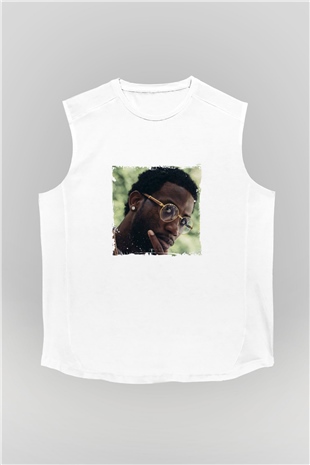 Gucci Mane Baskılı Unisex Beyaz Kolsuz Tişört