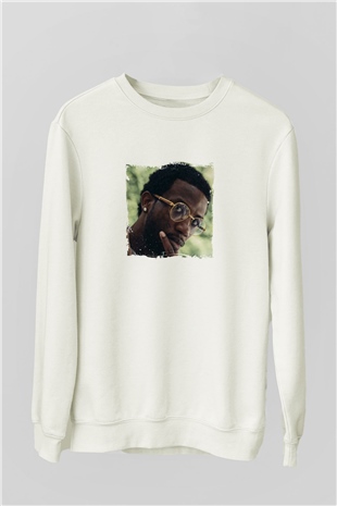 Gucci Mane Baskılı Unisex Beyaz Sweatshirt