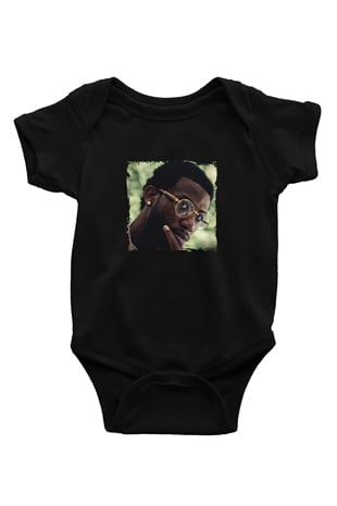 Gucci Mane Baskılı Unisex Siyah Bebek Body - Zıbın