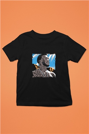 Gucci Mane Baskılı Unisex Siyah Çocuk Tişört