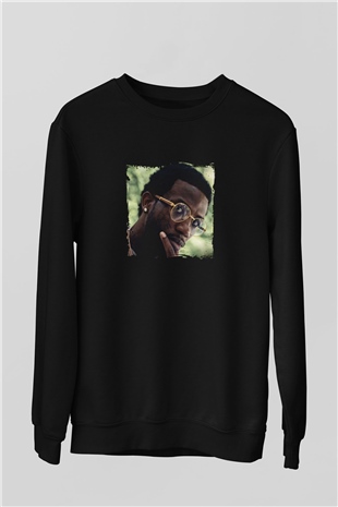 Gucci Mane Baskılı Unisex Siyah Sweatshirt