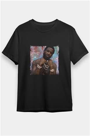 Gucci Mane Baskılı Unisex Siyah Tişört