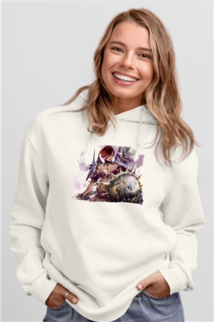 Guild Wars Beyaz Unisex Hoodie