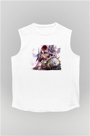 Guild Wars Beyaz Unisex Kolsuz Tişört