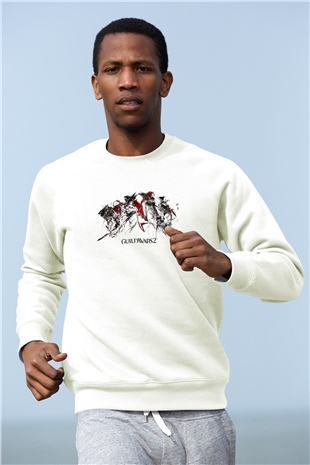 Guild Wars Beyaz Unisex Sweatshirt