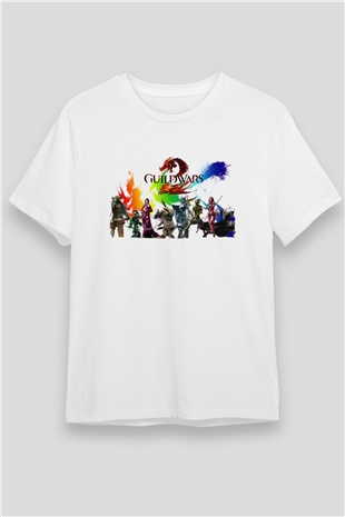 Guild Wars Beyaz Unisex Tişört T-Shirt