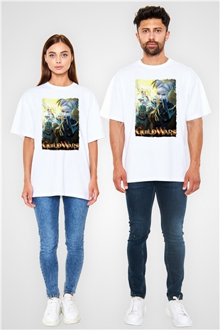 Guild Wars Beyaz Oversize Tişört Oversize T-shirt