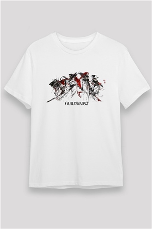 Guild Wars Beyaz Unisex Tişört T-Shirt