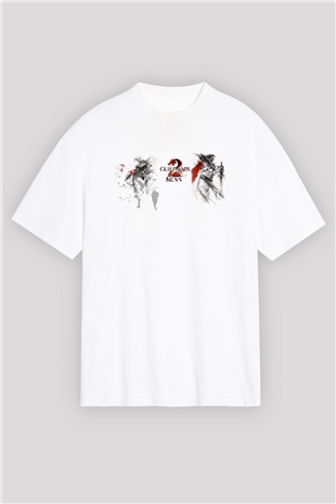 Guild Wars Beyaz Oversize Tişört Oversize T-shirt