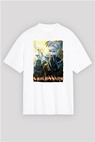Guild Wars Beyaz Oversize Tişört Oversize T-shirt