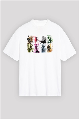 Guild Wars Beyaz Oversize Tişört Oversize T-shirt