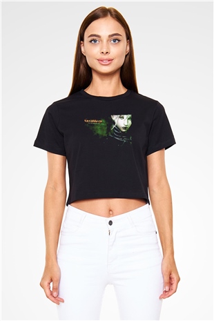 Guild Wars Siyah  Crop Top Tişört