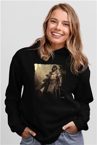 Guild Wars Siyah Unisex Hoodie