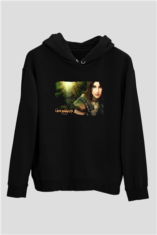 Guild Wars Siyah Unisex Hoodie